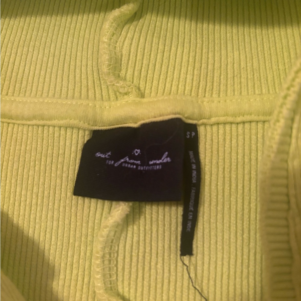 Urban Outfitters Lime Green Ribbed Zip-Up - Picture 6 of 6